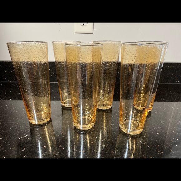 Dining Amber Colored Drinking Glasses Poshmark